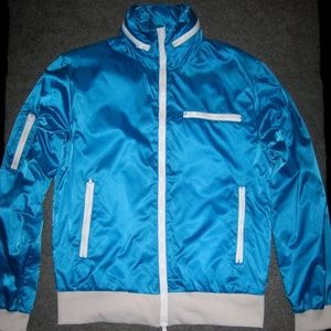 SHADES OF GREIGE Blue Jacket SMALL NWOT